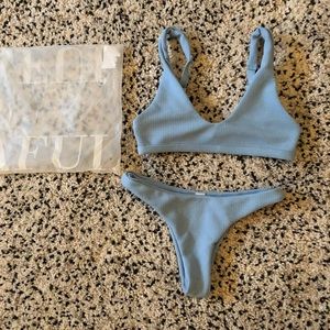 Zaful blue bikini size small